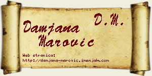Damjana Marović vizit kartica